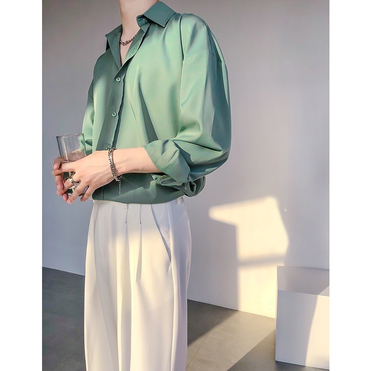 Áo sơ mi dài tay basic nam nữ unisex form rộng cực đẹp, chất vải đũi trơn Hàn cao cấp mịn chống nhăn, mặc 4 mùa