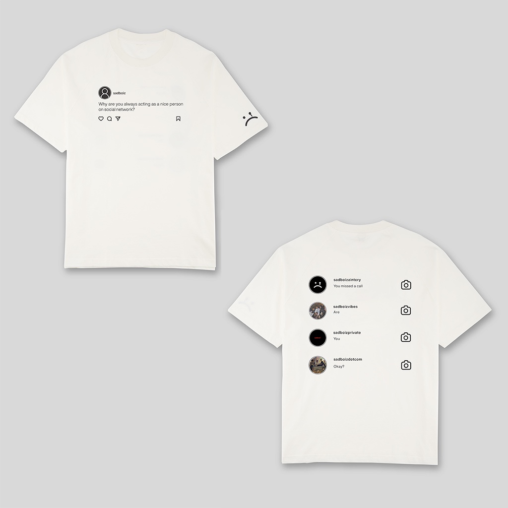 (ẢNH THẬT) Áo thun tay lỡ SADBOIZ phông Unisex nam nữ Premium Cotton oversize form rộng SADBOIZ SADTAGRAM | BigBuy360 - bigbuy360.vn