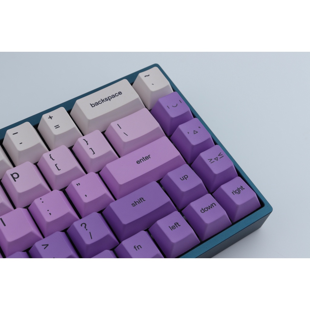 GMK màu tím dễ thương Keycaps, 129 phím PBT Keycaps Cherry Profile DYE-SUB Cá nhân hóa GMK Keycaps cho bàn phím cơ