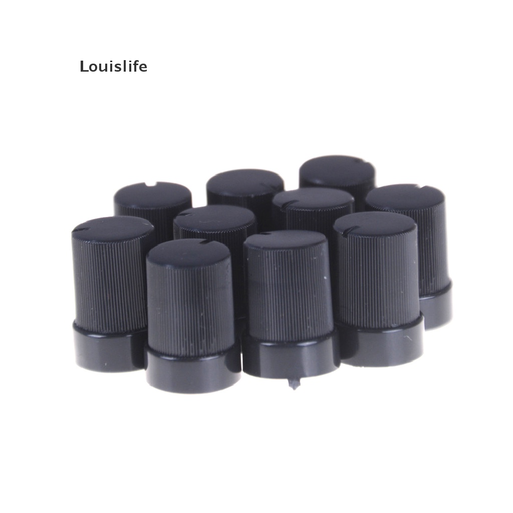 Bộ 10 Núm Vặn Chiết Áp Bằng Nhựa Màu Đen Cho Trục Đường Kính 6mm