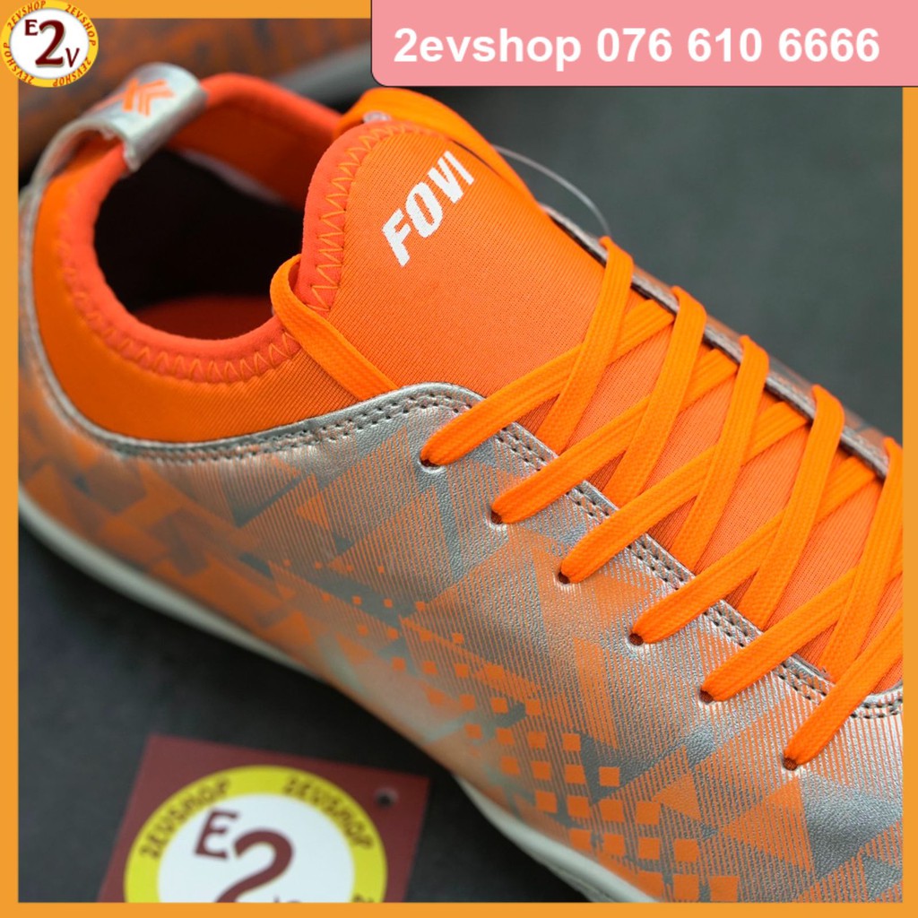 Giày đá bóng thể thao nam Fovi Debut Cam, giày đá banh cỏ nhân tạo dẻo nhẹ - 2EVSHOP