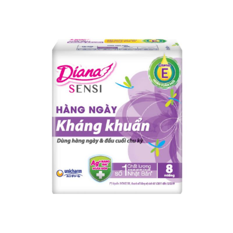 Combo 2 gói băng vệ sinh Diana hằng ngày 8 miếng