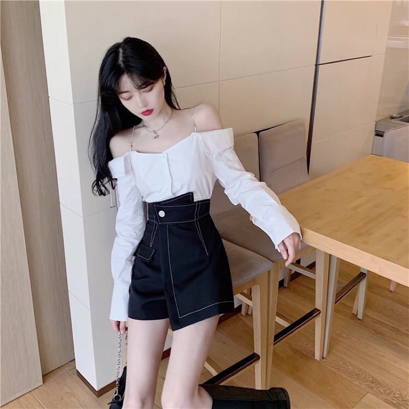 Chân Váy Lưng Cao HER SHOP Chữ A Ngắn, Chân Váy Xẻ Tà Phong Cách Năng Động Qv02 | BigBuy360 - bigbuy360.vn