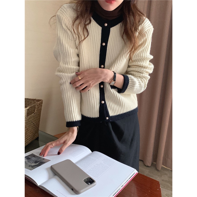 Áo khoác cardigan dài tay cổ tròn xinh xắn dành cho nữ 46716