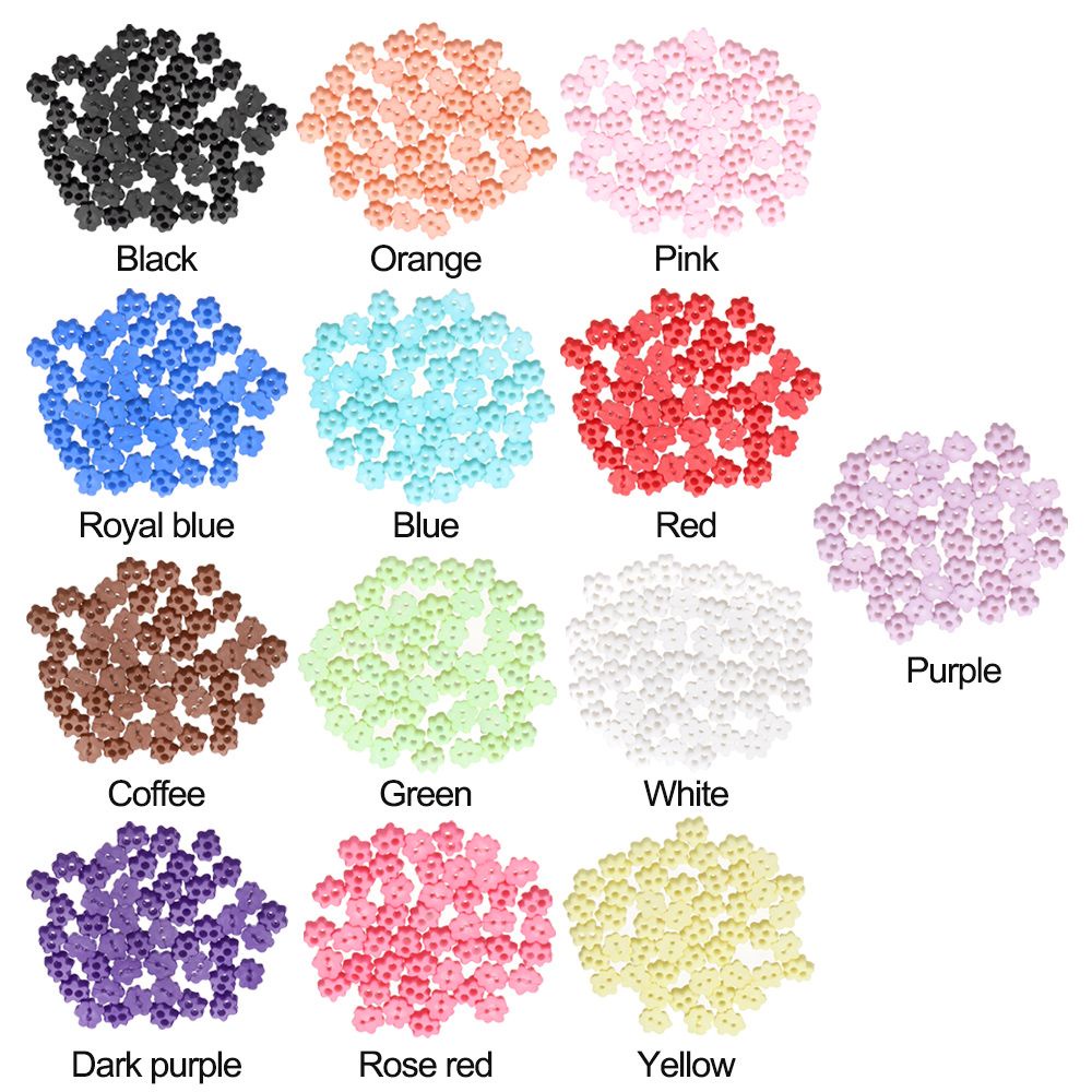 Set 50 Nút Áo 4mm Nhiều Màu Sắc Cho Búp Bê