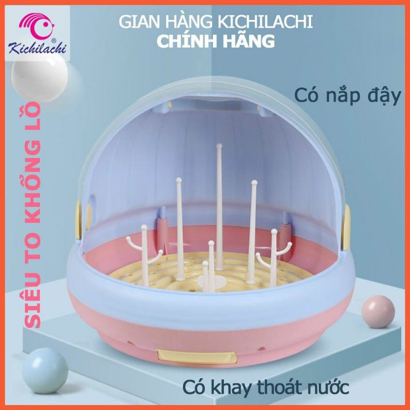 Úp bình sữa có nắp đậy kichi ( 1 thùng 1 bình úp siêu to)