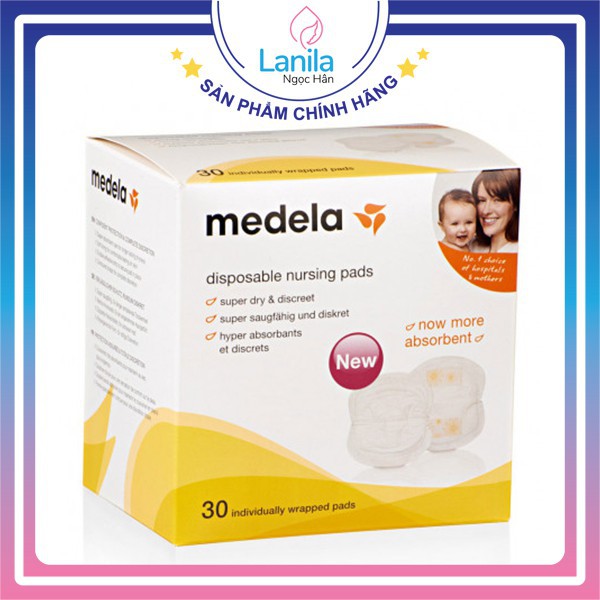 miếng lót thấm sữa medela 30 chiếc - Chính Hãng