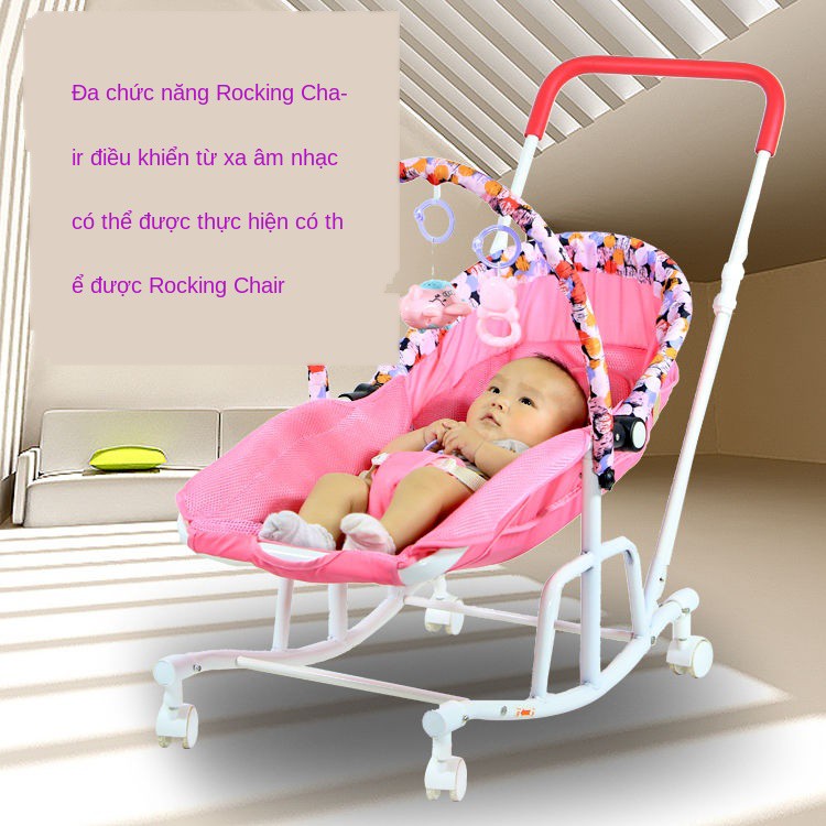 Ghế bập bênh cho trẻ sơ sinh Coax baby art có thể ngồi trên giường nôi để dỗ ngủ xe đẩy <