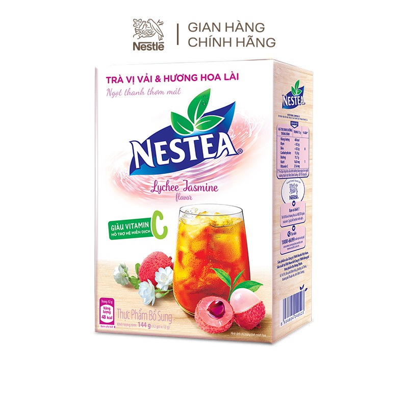 Trà NESTEA vị Vải & Hương Hoa Lài Hộp 12 gói x 12g