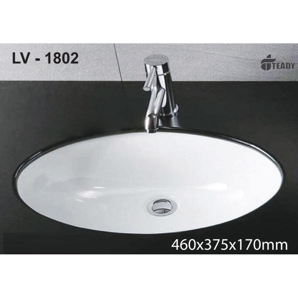 Chậu rửa mặt - Lavabo âm bàn TEADY LV-1802 cao cấp Hàn Quốc