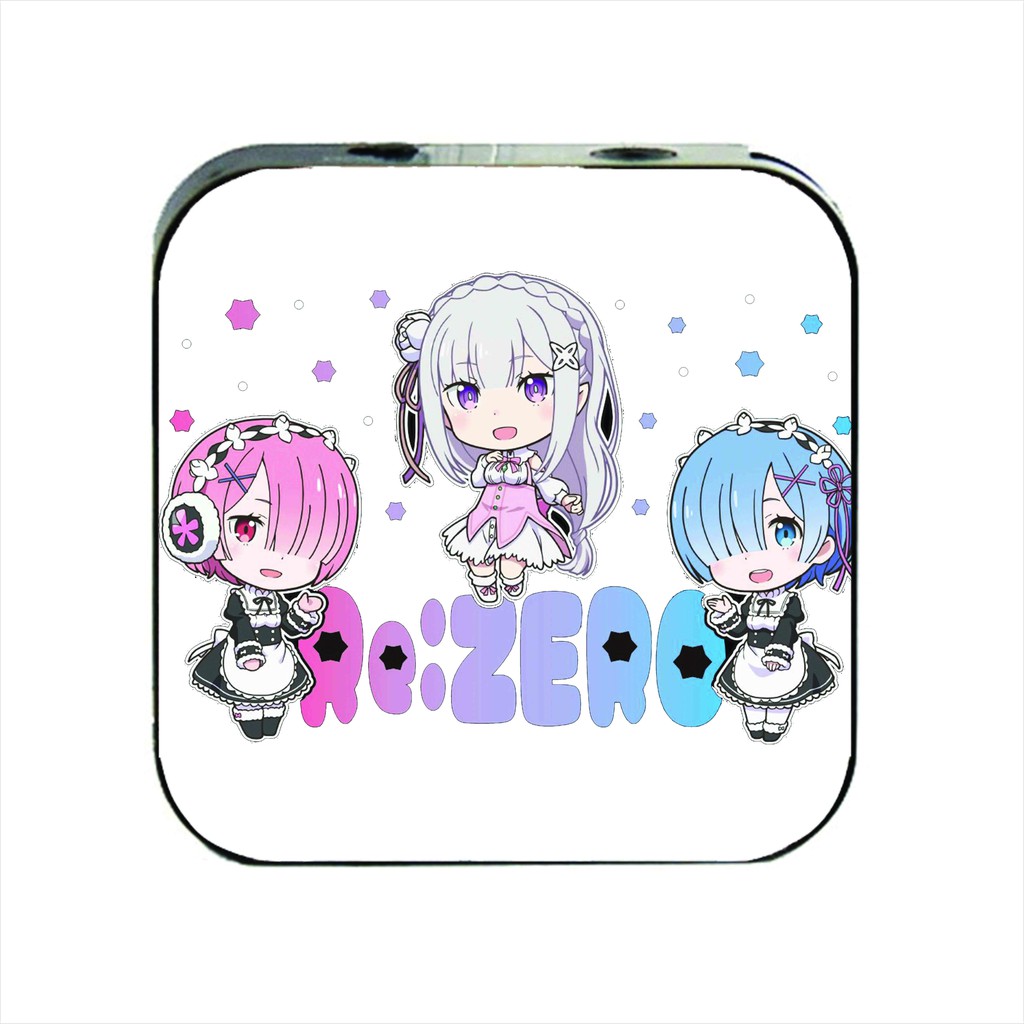 Máy nghe nhạc mp3 Re:Zero Bắt đầu lại ở thế giới khác cầm tay mini tặng tai nghe dây cắm có mic & dây sạc anime chibi