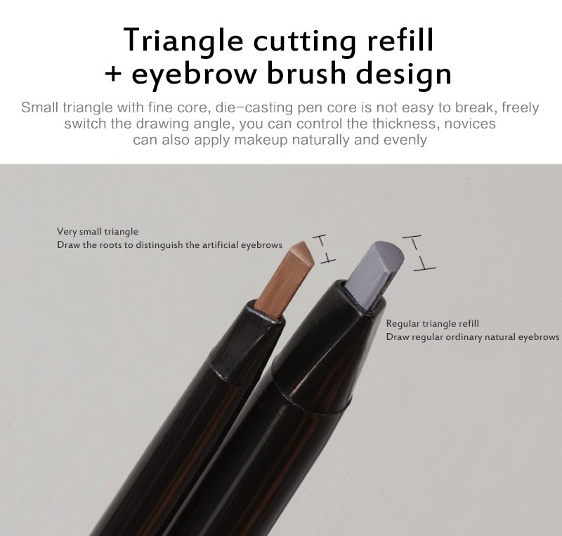 Maycheer Super Smooth Triangle Small Double-ended Eyebrow Pencil Long Lasting Waterproof Sweatproof Eyebrow Pencil | BigBuy360 - bigbuy360.vn