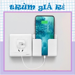 [ Giá Rẻ ] Kệ Dán Tường Để Điện Thoại Khi Sạc Có Khe Hở Tiện Lợi/ Giá Đỡ Sạc Điện Thoại Treo Tường/ Kệ Đựng Đồ Dán Tường