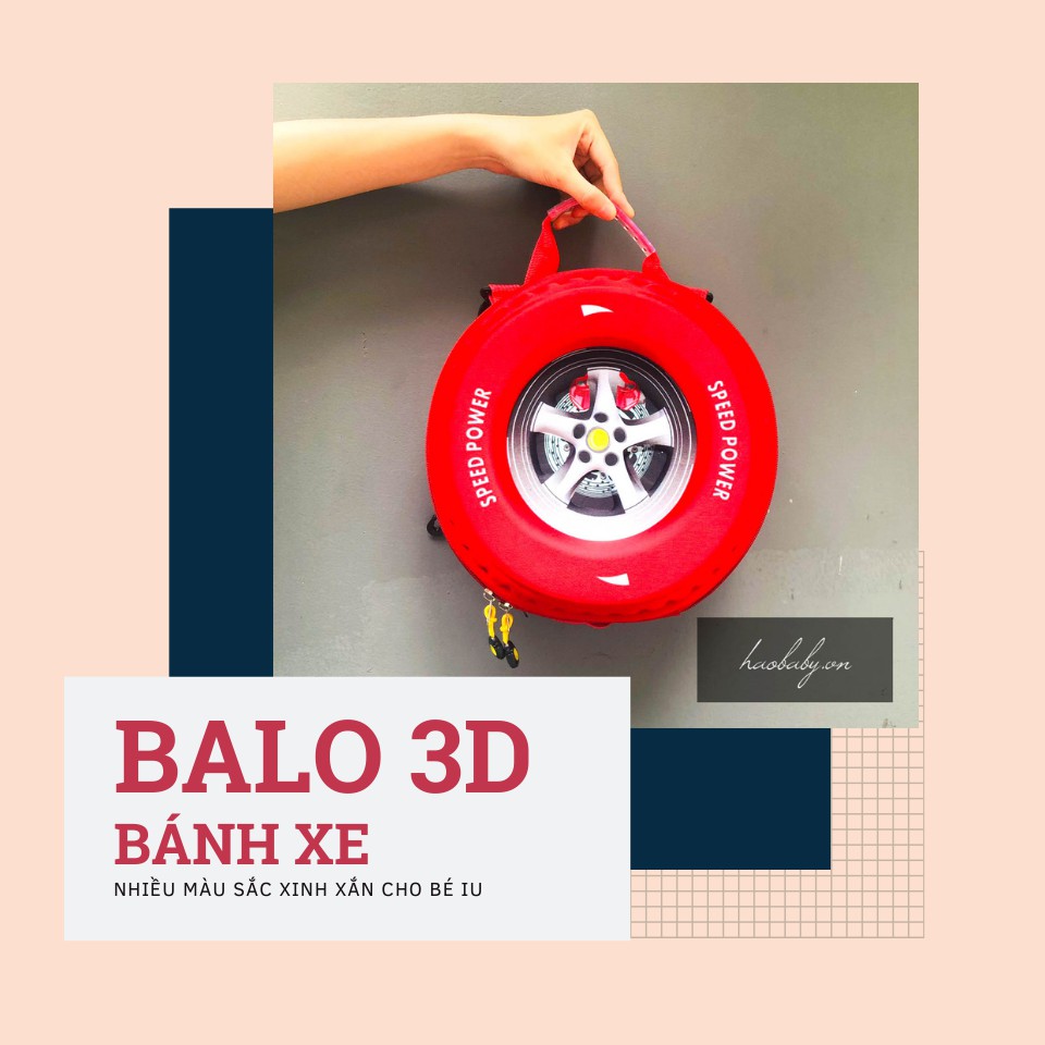 [Haobaby shop] Balo bánh xe cho bé