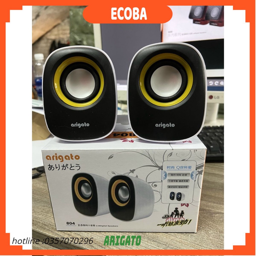 Loa vi tính Mini 2.0 arigato 804 - Loa Vi Tính Cổng USB .màu ngẫu nhiên . SHOP ECOBA
