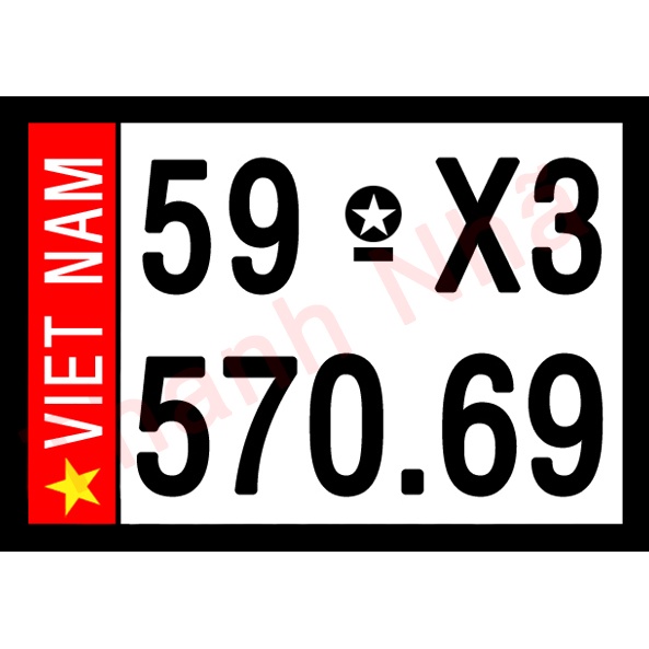 Móc khóa biển số xe có chữ viet nam ( in biển số xe, số điện thoại ) theo yêu cầu - mica tong cao cấp