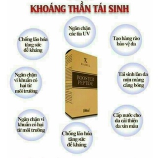 Xịt khoáng, khoáng thần tái sinh kamel booster peptide với tinh dầu omega, tái tạo da giúp da căng bóng