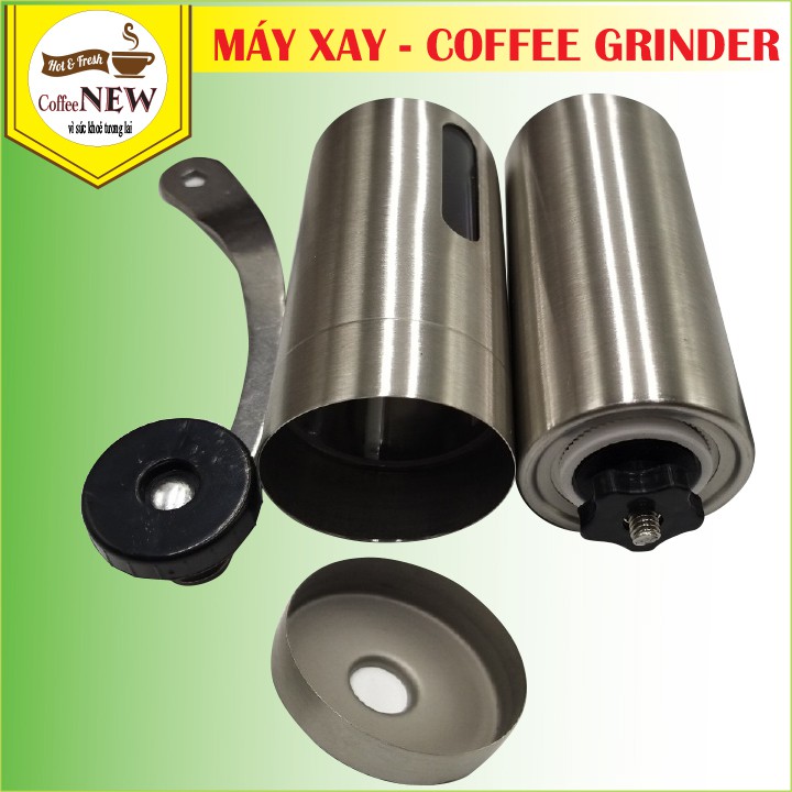 Máy Xay Cà Phê, Xay Tiêu Cầm Tay-Grinder - Thân Máy Bằng Thép Không Gỉ - Tiện Dụng-Nhỏ Gọn-Sang Trọng-Coffee New