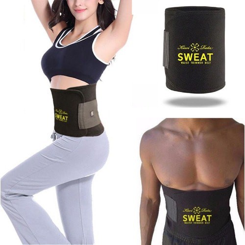 [FREESHIP] Đai Quấn Nóng Giảm Mỡ Bụng Sweat Belt (Đen)