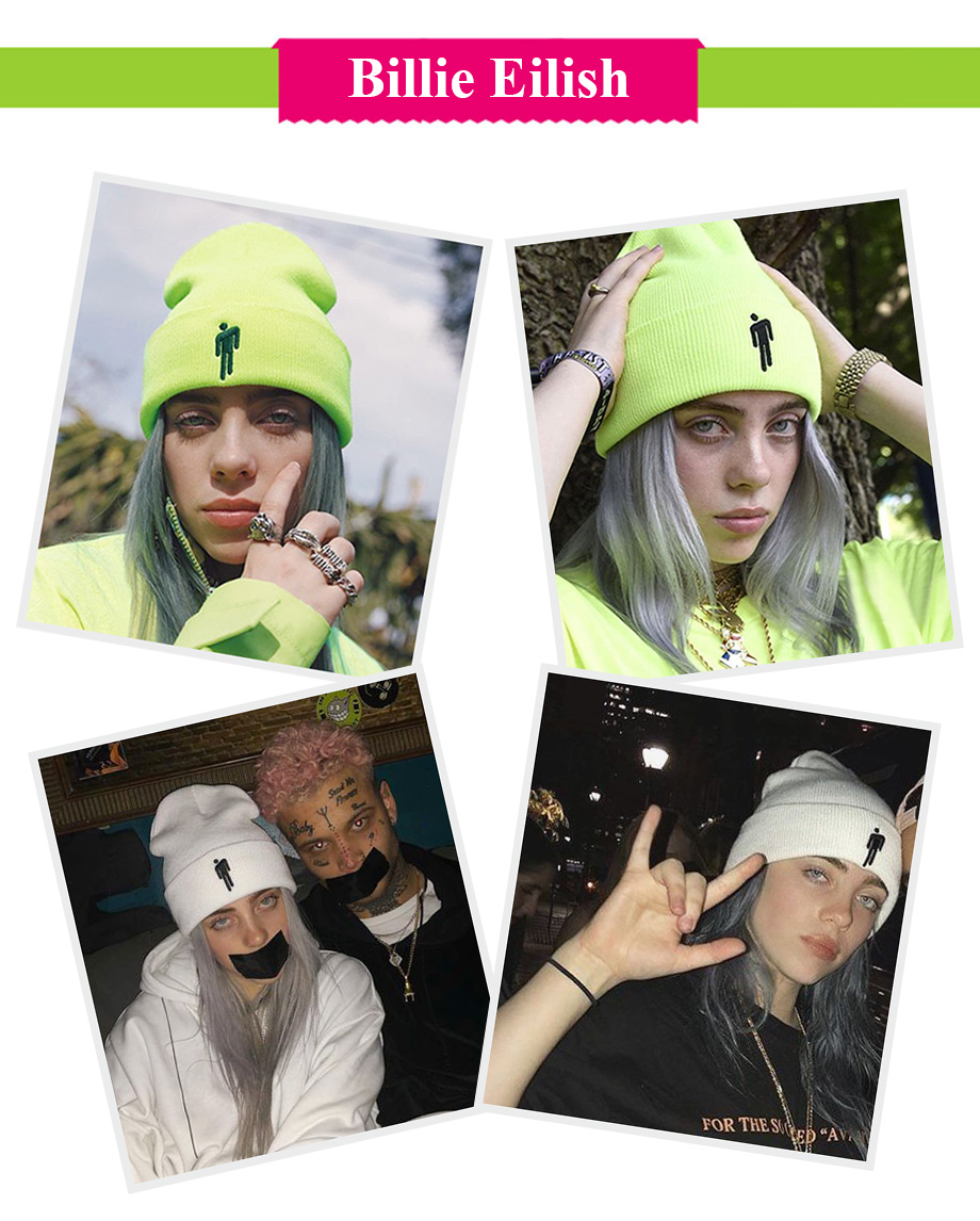 Mũ len giữ ấm phong cách đường phố Billie Eilish dành cho nam và nữ