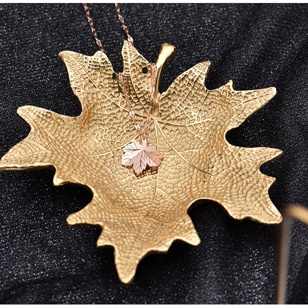 Dây chuyền nữ titan cao cấp lá phong siêu đẹp, bền màu, chuẩn thời trang