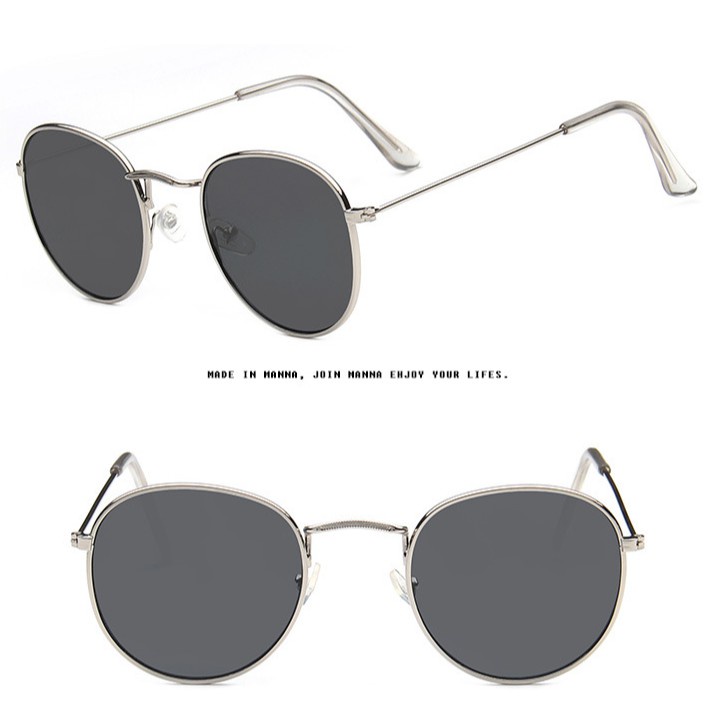 Kính mát gọng tròn KAIWENLOVE bằng kim loại phong cách harajuku cổ điển thời trang nữ