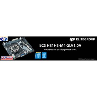 Mainboard ECS H81H3-M4 (Chipset Intel H81/ Socket SK1150/ VGA/DVI/HDMI)