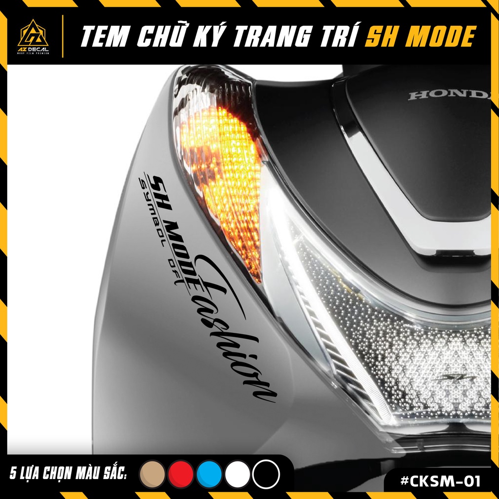 Tem Xe SH Mode Đẹp Mẫu Chữ Symbol Of Fashion | CKSM-01 | Sticker Decal Trang Trí SH Nữ Tinh Tế, Dễ Dán