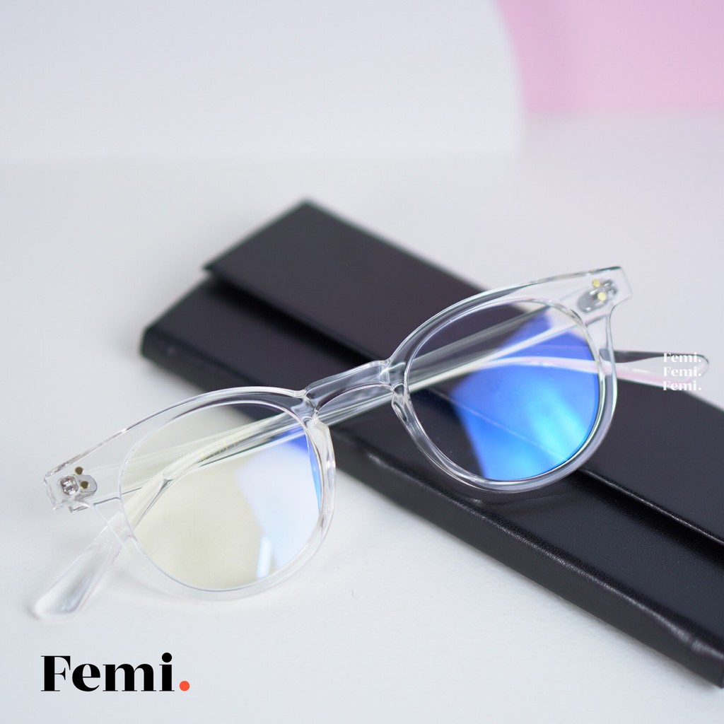 Gọng kính cận tròn Femi Emma chính hãng mắt kính chống tia UV | BigBuy360 - bigbuy360.vn