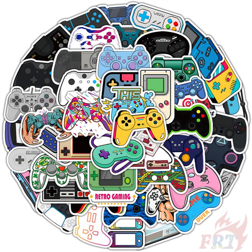 ❉ Miếng Dán Dòng Máy Chơi Game 01 ❉ Bộ 50 Miếng Dán Chống Thấm Nước Họa Tiết Thời Trang Dùng Trang Trí