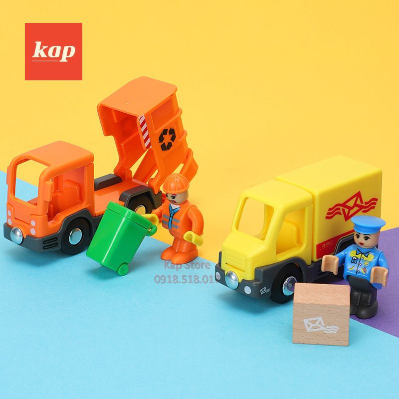 Các mẫu xe giao thông công trình nhựa - xe chơi được trên đường ray xe lửa gỗ