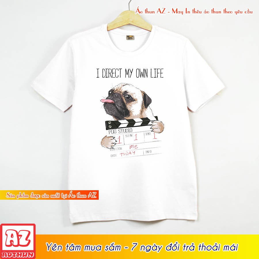 Áo thun Teen Nam Nữ in hình Chó Pug Studio Dog - Form rộng BIGSIZE AZ M1702