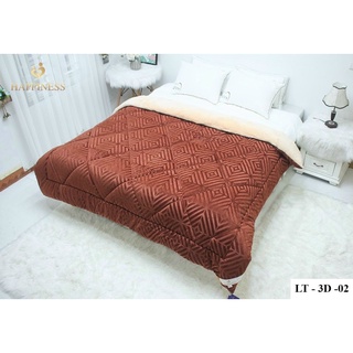 Chăn lông thỏ màu, hàng công ty Happiness. Size 2mx2m2