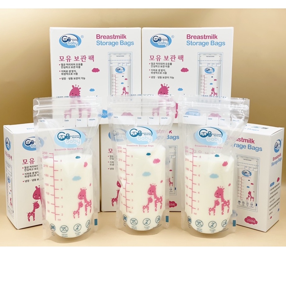 Túi trữ sữa GB BABY hộp 50 túi 250ml