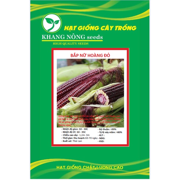 Hạt giống ngô nữ hoàng đỏ ( bắp đỏ ngọt ) F1 KNS3528 - Gói 30 hạt