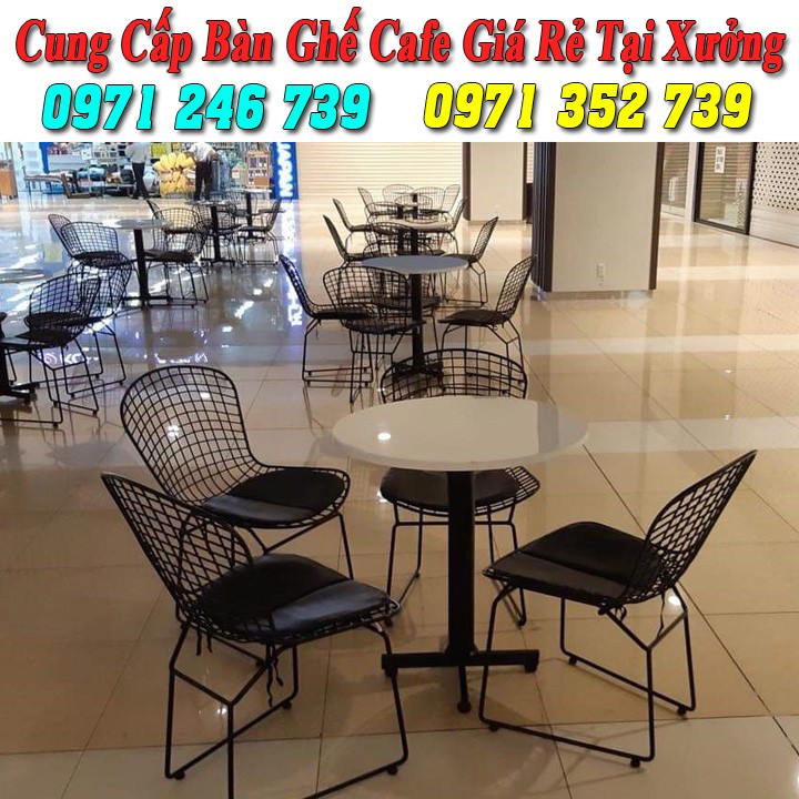 Bàn ghế sắt cafe ngoài trời giá rẻ