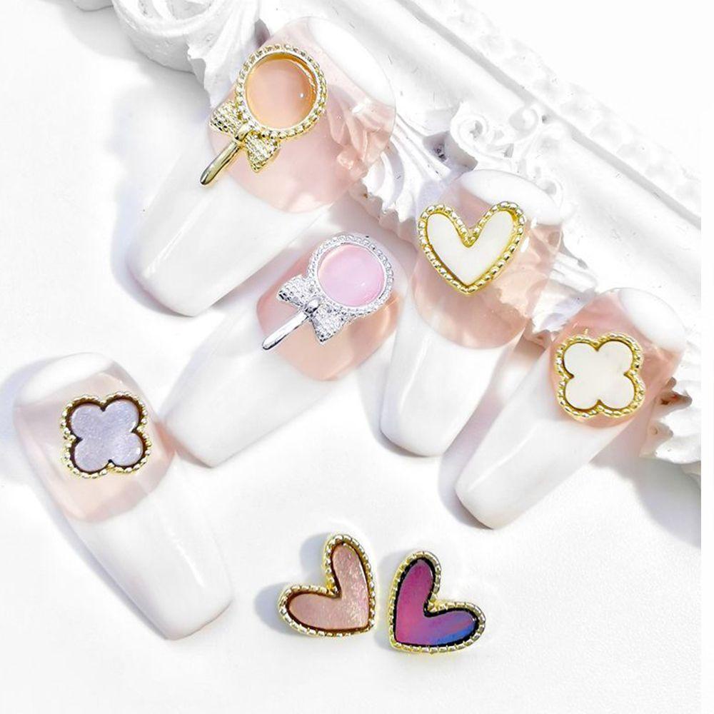 Phụ Kiện Trang Trí Móng Tay Xinh Xắn Chất Lượng|Set 10 Phụ Kiện Trang Trí Móng Tay Tạo Hiệu Ứng 3D Hình Trái Tim Sang Trọng