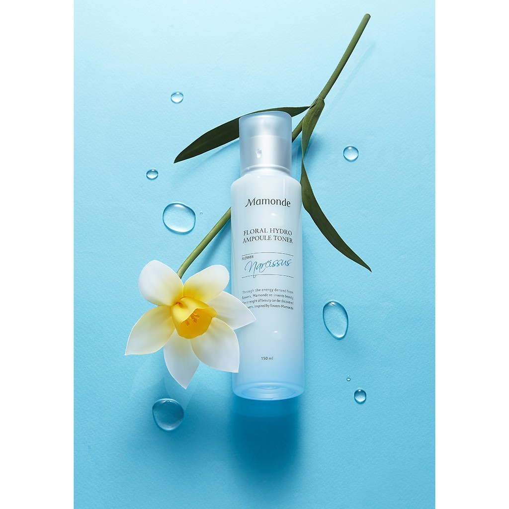 Nước cân bằng kết cấu cô đặc cấp nước Mamonde Floral Hydro Ampoule Toner Mini