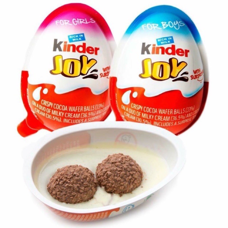 Trứng Socola Kinder Joy vỏ nhựa kèm đồ chơi cho bé - made in India