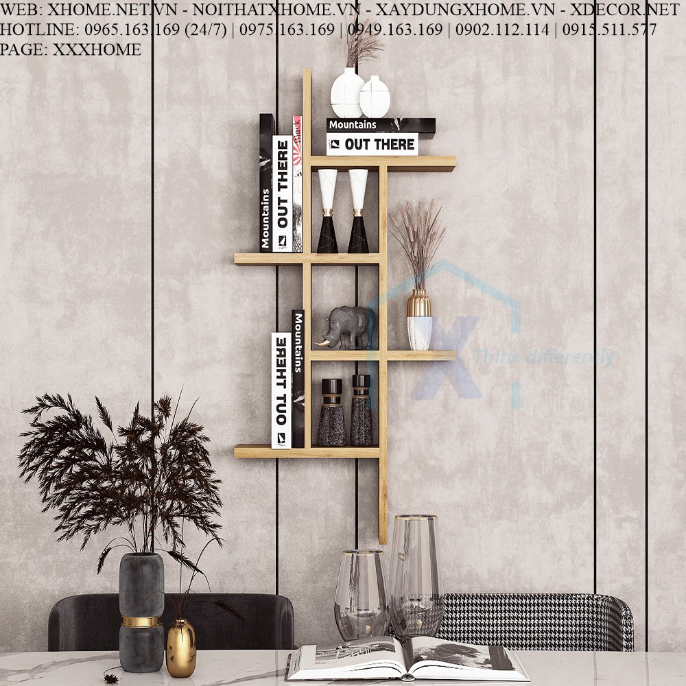 X HOME - Kệ trang trí treo tường cao cấp XHOME6815💥FREESHIP💥Gỗ MDF Thái Lan - Hàng xuất khẩu