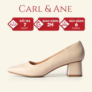 Carl & Ane - Giày cao gót bít mũi cao 5cm màu nude _ CP004
