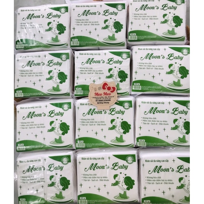 Khăn vải khô đa năng cao cấp Moon's Baby bịch 600G