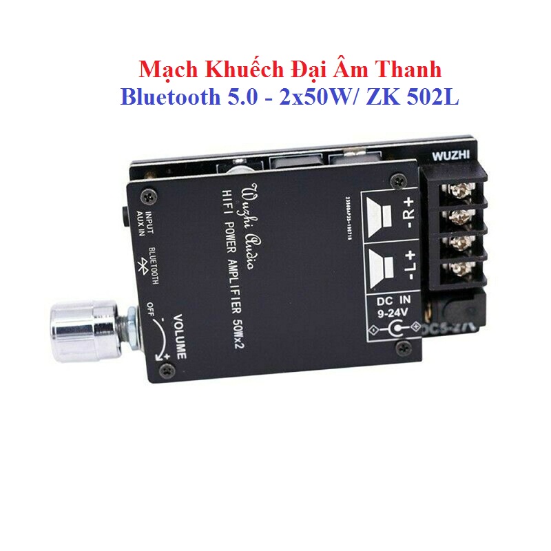 Mạch Khuếch Đại Âm Thanh Bluetooth 5.0 2*50W (ZK-502L)