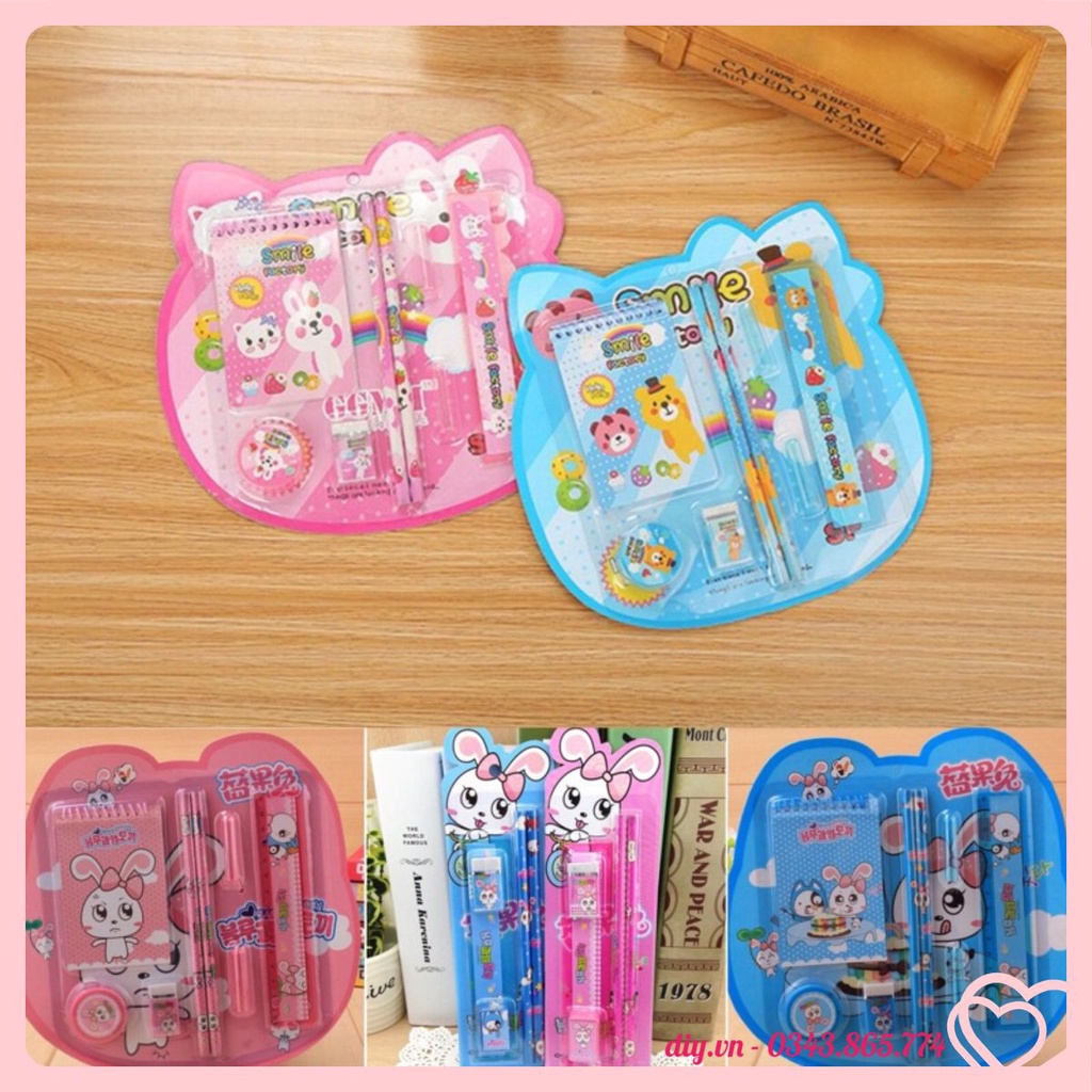 Set 8 món đồ dùng học tập siu xinh