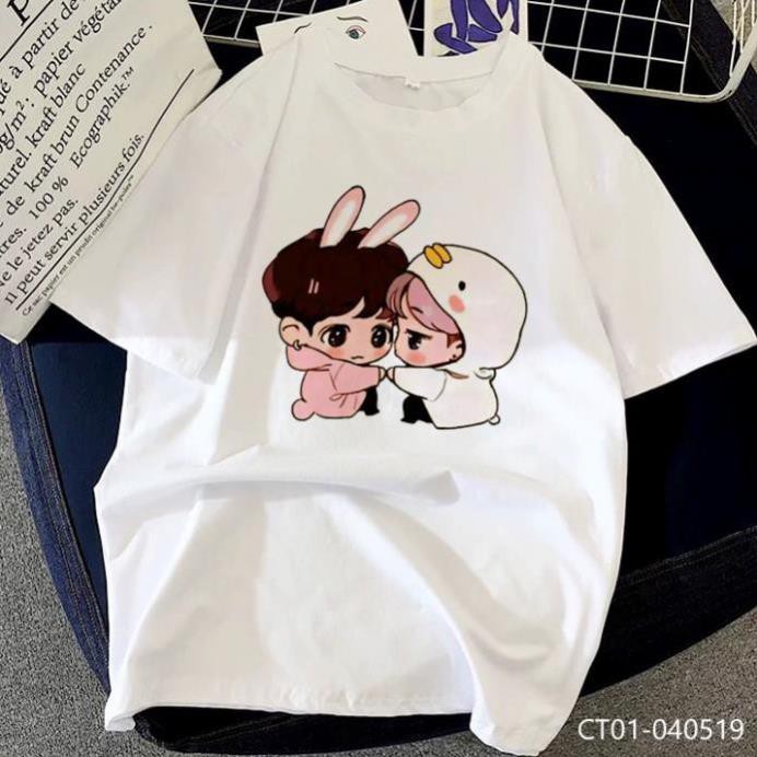 SALE- Áo thun BTS chibi Jungkook Jimin Cute cho ARMY - áo cực chất /uy tín chất lượng