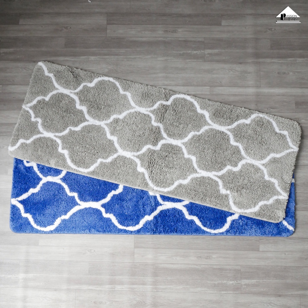 Thảm Lau Chân Trang Trí 45x120cm Hoa Văn Vương Miệng PA9646