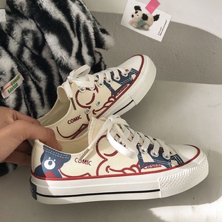 Giày Thể Thao Vải Canvas Phong Cách Hàn Quốc Thời Trang Mùa Hè 2021 Cho Nữ
