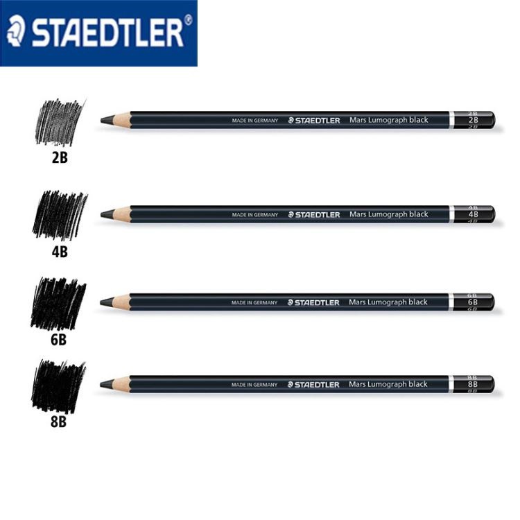 Chì Staedtler Mars Lumograph thân đen lẻ