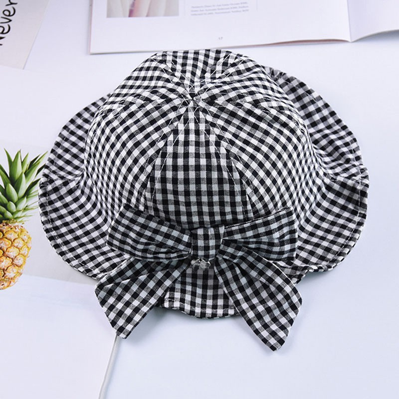 Nón Bucket phối nơ thiết kế đáng yêu cho bé gái ( 3-24 tháng )