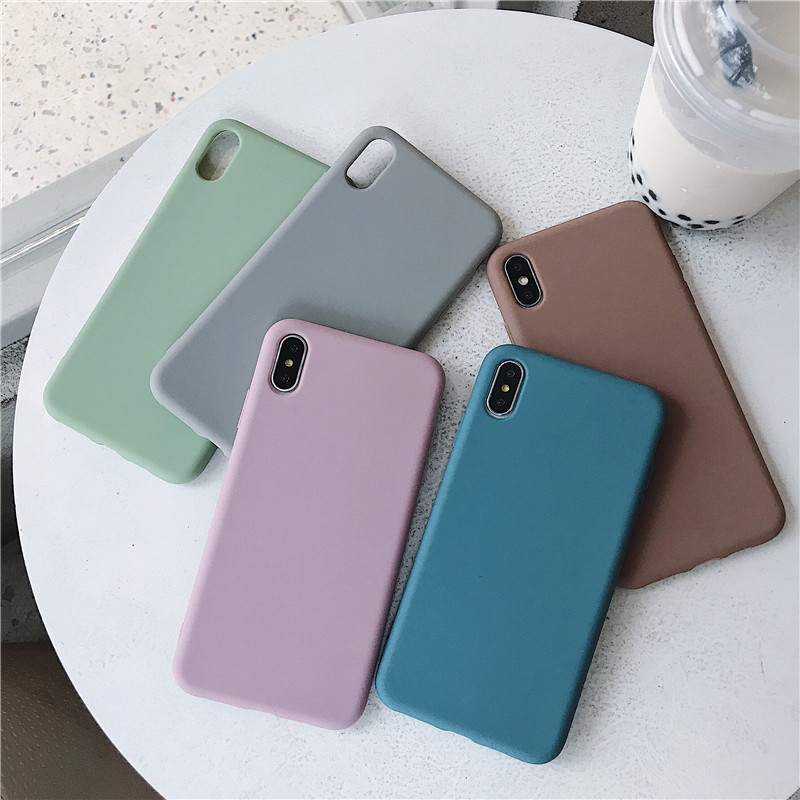 Ốp lưng Samsung M51 M30S M21 M20 A9 A7 Note 10 9 8 S10 S10+ Lite Plus 2018 Colorful Candy Solid Color Soft TPU Case